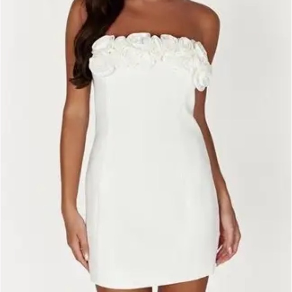Meshki Brooks Rose Strapless Mini Dress
